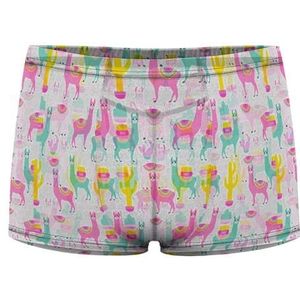 Sweet Llama Alpaca En Cactus Heren Boxer Slips Sexy Shorts Mesh Boxers Ondergoed Ademend Onderbroek Thong