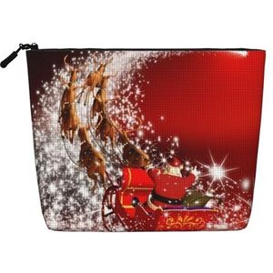 CRJSYCBYB Van de de Make-uptas van de Kerstmis Magische Gedrukte Valse Hennep de Zak Draagbare, Zwart, Eén maat