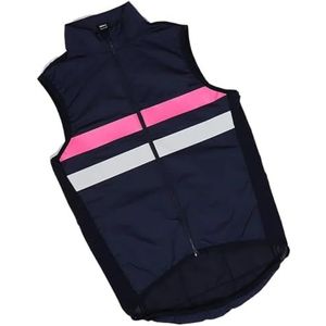 YGLEEULI Fietsjack Zichtbaarheid voor heren, reflecterend, winddicht fietsvest voor heren of dames, fietsvest met achterzak (XXL)