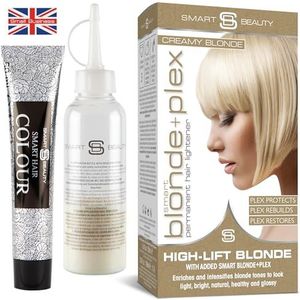 Smart Beauty | Creamy Blonde Hair Dye Permanent Hair Colour | Smart Plex Hair Bleach Kit Protects and Strengthens Hair | Lightener and Toner for Hair Natural or Coloured | Vegan | Cruelty Free