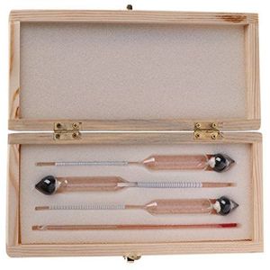 VOVOL 3 Stks 0-100% Hydrometer Alcoholmeter Tester Set Alcohol Concentratie Meter + Thermometer