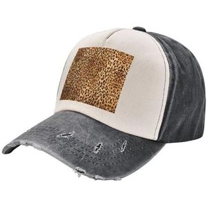 TyEdee Verstelbare vaderhoed met luipaardprint, veelzijdige baseballpet, outdoor hoed voor dames, cadeau voor vaderdag, Zwart en Wit, Eén Maat