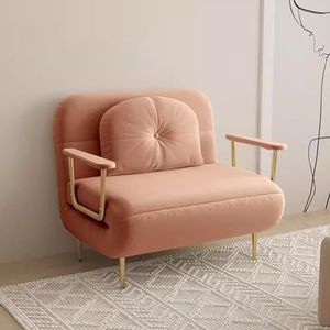 FZDZ —Opvouwbare slaapbank 3-in-1 slaapstoel bed multifunctioneel opvouwbaar zacht kussen bank stoel bed voor appartement kleine ruimte (kleur: oranje, maat: 100 cm)