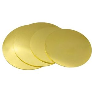 Metalen plaat 4 stuks H62 messing metalen ronde plaat 1,5 mm dikke messing schijf ideaal for metaalstempelen modellen reparaties doe-het-zelf ambachten (diameter 20 mm)(Diameter 45 mm)