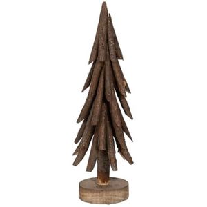 BigBuy Christmas Kerstboom bruin Paulonia hout 21 x 21 x 60 cm