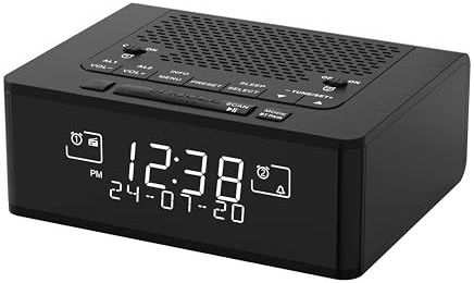 iTOMA 525 - DAB & FM-radiowekker - Dimbaar LCD-scherm - Dubbele wekker - Bluetooth
