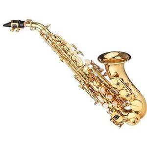 Bb-treble Saxofoon Goudlak Messing Sax Met Instrumentenkoffer Mondstuk Nekriem Stoffen Borstel Voor Beginners
