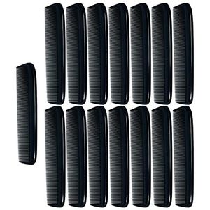 GBS (15 Pack) Pocket Comb Zwart Onbreekbaar 5 inch Alle Fijne Pocket Haar Kam Baard & Snor Kammen voor Mannen Haar Baard Snor en Bakkebaarden Geweldig voor Reizen
