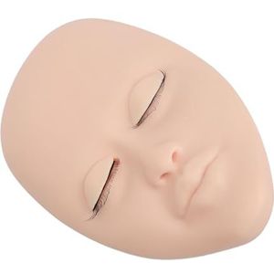 Lash Mannequin Gezicht, Herbruikbaar, Wasbaar, Lichtgewicht Wimperextensies Oefen Fake Face 3 Paar Verwijderbare Oogleden Klein Formaat voor Beginners (PINK)