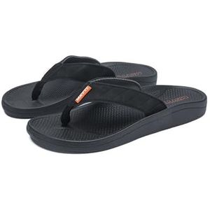 Sandalen, Ademende slippers for heren - Lichtgewicht zomerpantoffels for strand en vrijetijdskleding Doucheschoenen(Black,44 EU)