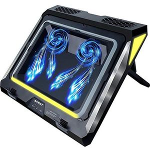 AFMAT - Laptop Koeler - 4500 RPM - Voor 14-17,3 inch Laptop - Met 2 USB-poorten - Verstelbare Hoogte
