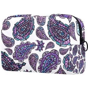 Aquarel paisley patroon voor vrouwen reizen cosmetische organisator toilettassen make-up tas met ritssluiting