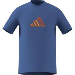 adidas Hombre 3-Bar Graphic T-shirt, ray blue, M