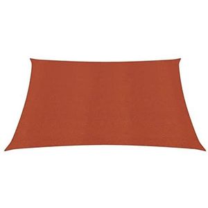 Homgoday Zonnezeil, HDPE, terracotta, 160 g/m², 3 x 3 m, wind- en uv-bescherming, buitenluifel voor tuin, binnenplaats, zwembad