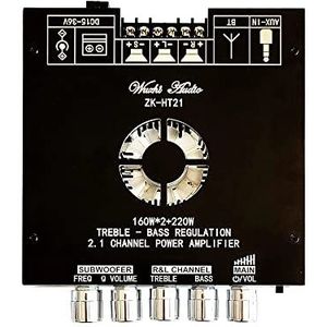 WANGCL 2 x 160 W + 220 W 2.1-kanaals TDA7498E ZK-HT21 Bluetooth digitale versterkermodule hoge en lage tonen subwoofer