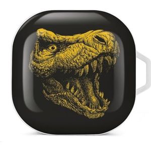 Trex Head on Dark Earbuds Case Compatibel met Samsung Hard Shell Beschermhoes Wit-Stijl