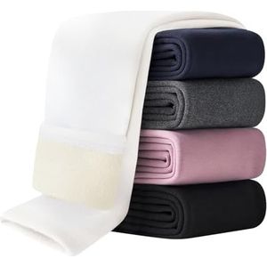 Domee Thermische leggings voor meisjes, gevoerde broek, winter, warm katoen, wit, 116-122