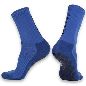 as ULTIMATE Voetbalsokken voor dames en heren, antislip, met rubberen noppen, voor basketbal, hardlopen, blauw, 39-43 EU