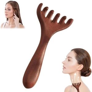 Zesklauwige Meridiaan Massagekam, Manuele Hoofdhuidmassage, Gua Sha Kammen, Draagbare Meridiaan Massageborstel, Gua Sha Tools Voor Hoofd, Gezicht, Neus, Kaak En Nek(1pcs)