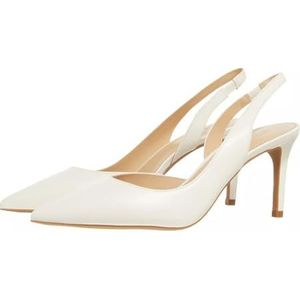 Michael Kors Alina Flex Sling Pump, damesschoenen met hak, Crème licht, 36 EU