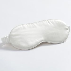 CloudDwelling 100% Pure Mulberry Silk Eye Slaapmasker voor Vrouwen en Mannen Pack van 1 (Wit)