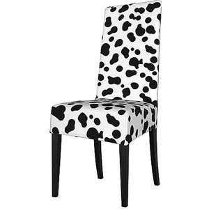 KemEng Dalmatische hond naadloos patroon of koeienhuid, stoelhoezen, stoelbeschermer, stretch eetkamerstoelhoes, stoelhoes voor stoelen