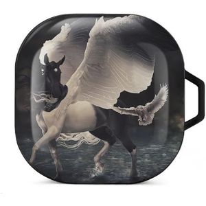 Yin Yang Pegasus oordopjes hoesje compatibel met Samsung hard shell beschermhoes zwart-stijl