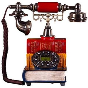 Telefoon Telefoon Retro Woonkamer Decoratie Vaste Kabel Vaste Hars Knop Wijzerplaat Telefoon: