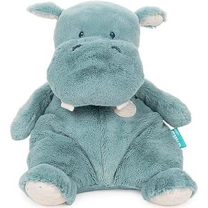 GUND Baby Oh So Snuggly Hippo grote pluche knuffeldier voor baby's en baby's, groenblauw, 31,8 cm