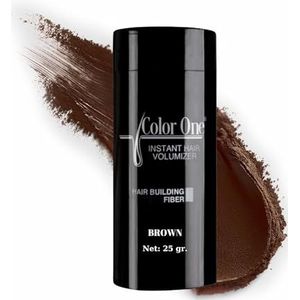 Strooihaar voor dun haar, natuurlijk, waterbestendig, voor mannen en vrouwen, haarvezels voor onmiddellijke haarverdichting, haaruitval, haarpoeder, aanzetpoeder (enkele verpakking, bruin)