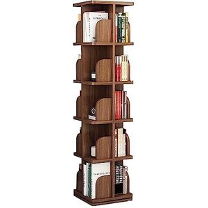 Staande boekenkast 360 ° Roterende Boekenplank Houten Staande Boekenkast 2/3/4/5 Tiers Boekenrek Voor Woonkamer kinderen Prentenboek Boekenplanken perfecte weergave