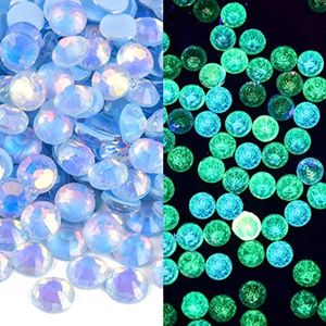 Glitter Lichtgevende Opaal Niet Strass Kristallen Nagels Strass voor Jurk Nagel Charmes Nail Art Diamond-Lt.Sapphire Opal,SS30-288pcs