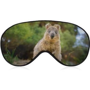Funny Wildlife Animal Shorttail Kangoeroe Slaapmasker met verstelbare riem, Comfortabel Zacht Oogmasker Slaaphulp, Lichtblokkerende Oogmaskers