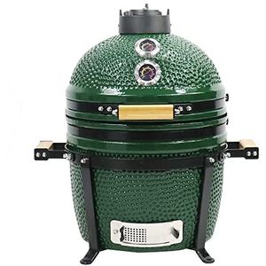 YNNI KAMADO TQ0015GR 15.7"" Vrijstaande Kamado, Grill, GROEN, BBQ, Keramiek, Ei, Roker, TQ0015GR