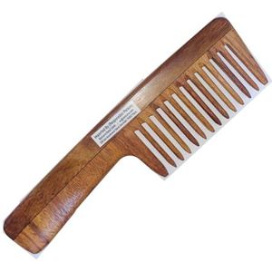 SVATV Handgemaakte palissander kam voor het ontwarren van haar Kam voor dik, krullend en golvend haar, niet-statisch en milieuvriendelijk Gemaakt in India s-81A