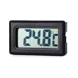 Mini Digitale LCD Indoor Thermometer Hygrometer Meter Met Waterdichte Probe Vochtigheidsmeter Sensor For Aquarium Instrumenten Gauge(No Wire Black)