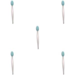 5 set van Lip Brush Vrouw Accessoires Siliconen Poeder Comedo Remover Cosmetische Benodigdheden Facial Clean Gemakkelijk Grip Exfoliërende Borstels Blauw