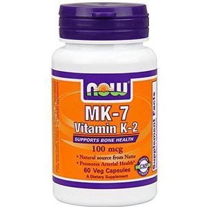 Now Foods, MK-7, Vitamin K-2, 100 mcg, 60 Veg Capsules