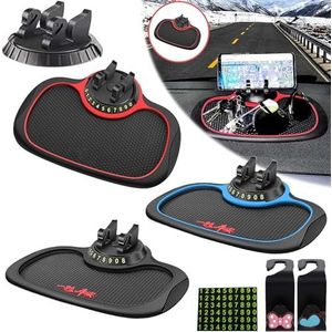 Multifunctionele auto anti-slip mat auto telefoonhouder auto anti-slip mat telefoonhouder, anti-slip universele telefoonhouder met extra grote pad voor telefoons sleutels gadgets (3 stuks)