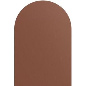 DEQORI Wandbehang, rond, zelfklevend 100 x 150 cm, effen kleur, bruin, textiel-canvas, verwijderbaar, decoratief en vormvast, voor woonkamer, kantoor, hal of kinderkamer