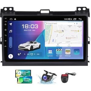 Android 13 Autoradio voor Toyota Land Cruiser Prado 120 3 2002-2009 - Ingebouwde DSP/Carplay/Android Auto - Camera + DVR - 9 inch 2 Din - Stuurbediening - FM RDS DAB Radio - BT 5.0(NF-6)