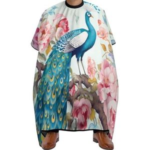 Salon Cape Pauwen En Bloemen Kapper Cape Premium Kappers Jurk Professionele Kappers Cape Voor Thuis Herbruikbare Kapper Accessoires 140x168cm