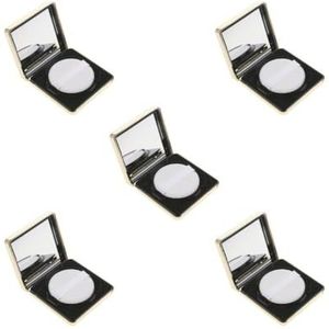 5 Set van Vierkante Lege Luxe Draagbare Luchtkussen Puff Box BB Cream Container Case Zwart