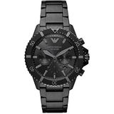 Emporio Armani Chronograaf Zwart Roestvrijstalen Horloge