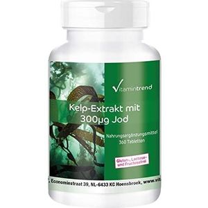 Kelp-extract met jodium 300mcg - 360 tabletten - Hoge dosering en veganistisch | Vitamintrend®