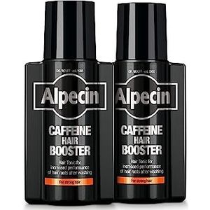 Alpecin Black Hair Booster Tonic 2x 200ml | Voorkomt haaruitval en ondersteunt de haargroei | Voor alle haar en hoofdhuid types | Energizer voor sterk haar | Made in Germany