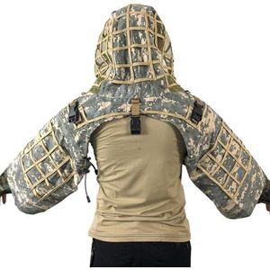 Fans Field Sniper Ghillie kleding buitensporten jacht oorlogsspel camouflage geruite doek slijtvaste ademende tops (kleur: ACU, maat: één maat)