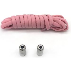 SHUIXIAYUE 3Pairs Elastische Veters Sneakers Kleurrijke Opties Geen Tie Schoenveter Voor Sport Ronde Schoenveters Zonder Stropdassen Kids Volwassen Schoenen Accessoires, roze, Eén maat