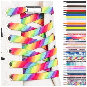 SULPO Elastische rubberen veters zonder strikken, plat, met draaisluiting, One size