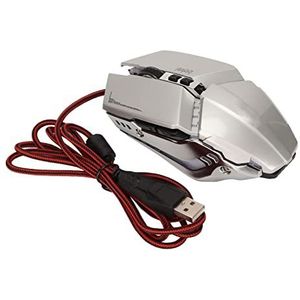 Breed Compatibele Laptopmuis Gamingmuis Precieze Bediening 4 DPI Instelbare RBG-Achtergrondverlichting voor Desktop (Zilver)